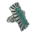 Turquoise Inlay Genuine Sterling Silver Ring Size 6-1/2 AX89333